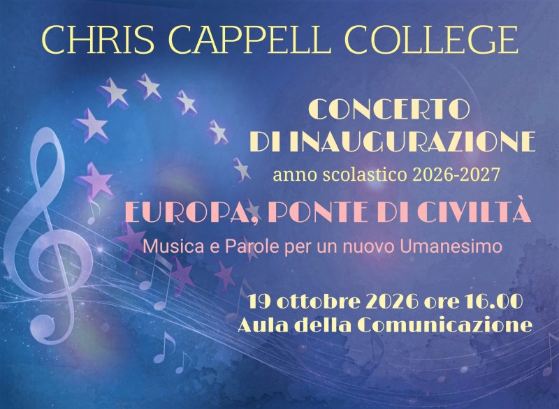 Inaugurazione dell'anno scolastico 2026-2027. EUROPA PONTE DI CIVILTA' Musica e Parole per un nuovo Umanesimo